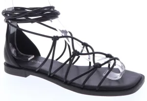Gladiator Sandals with Metallic Straps