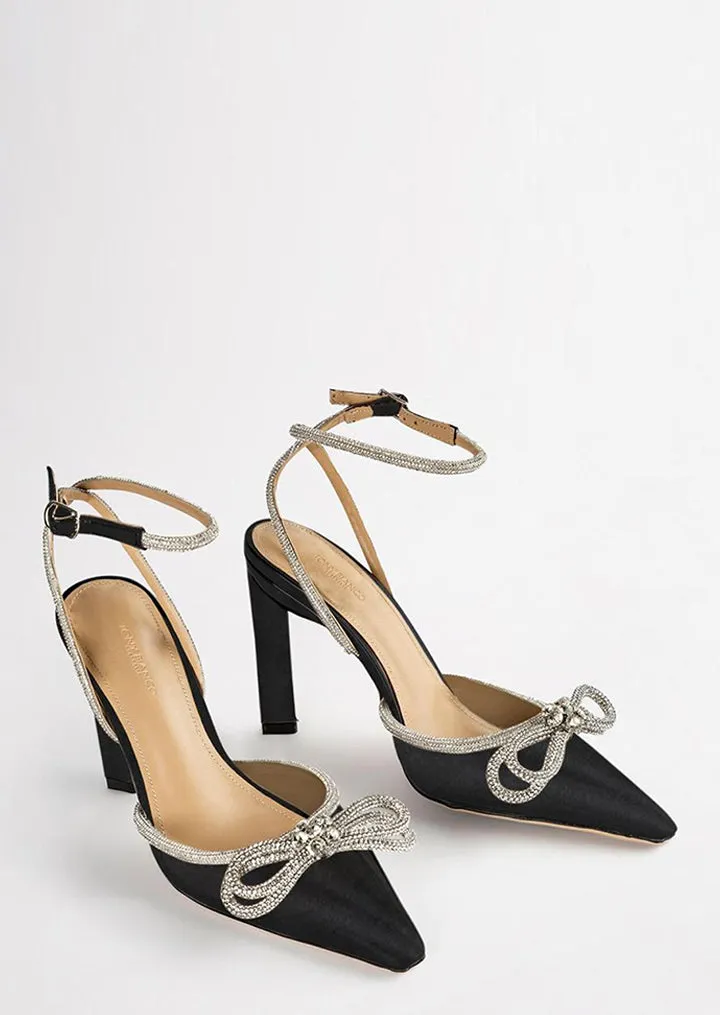 Elsie Black Satin
