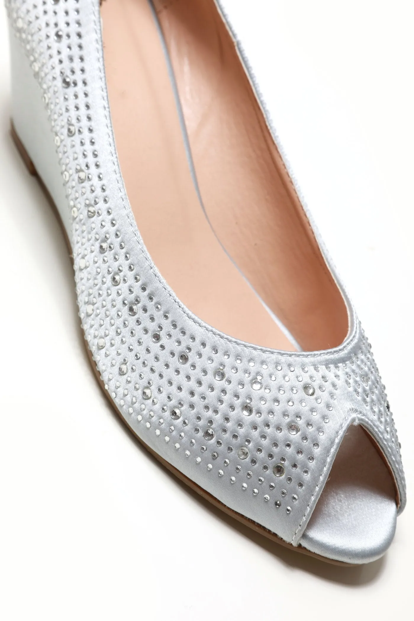 Emily peep toe diamante medium wedge