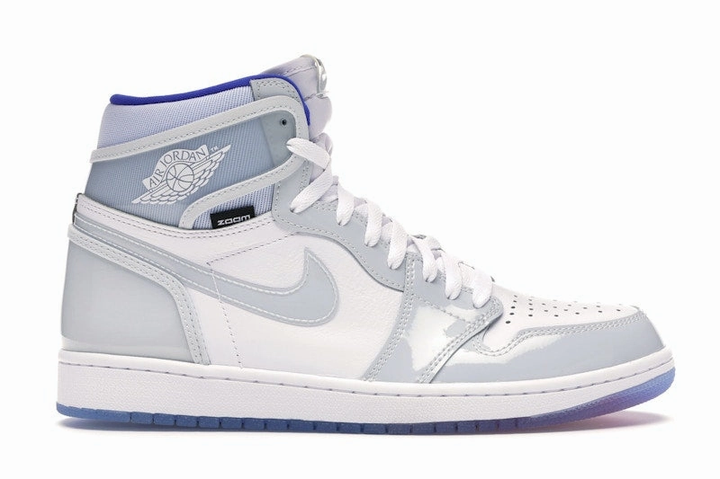 Moisture wicking Trail Support Jordan 1 Retro High Zoom White Racer Blue (Preowned Size 11)