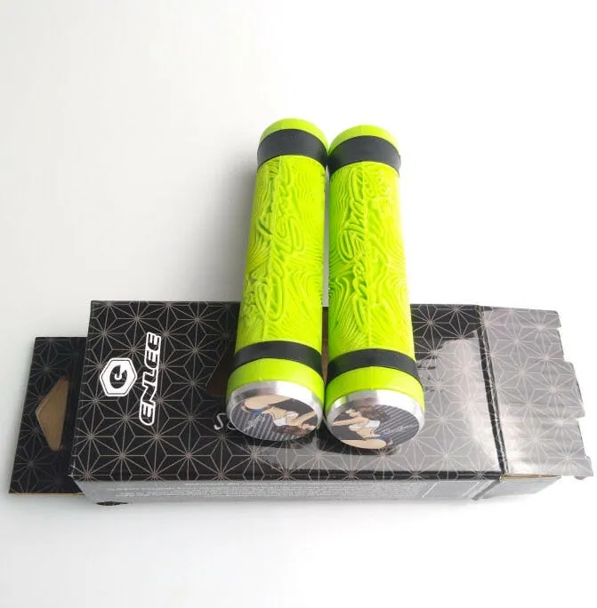 ENLEE MTB Bike Handle Silicone Grips  Flat Handlebar Bicycle Bar End Plugs Anti-Slip For MTB Road BMX Mountain Folding Parts