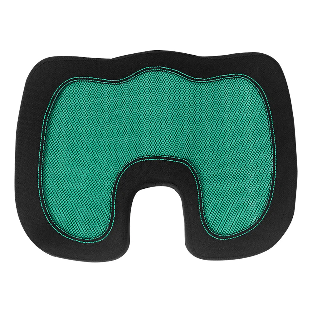 Ergonomic Cooling Gel Car Seat Cushion Green