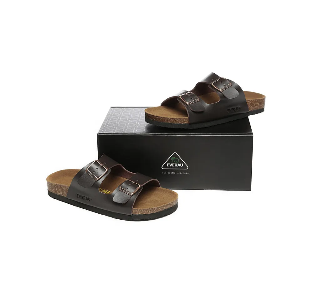 EVERAU® Men Adjustable Strap Summer Beach Large Size Mick Sandal Slides
