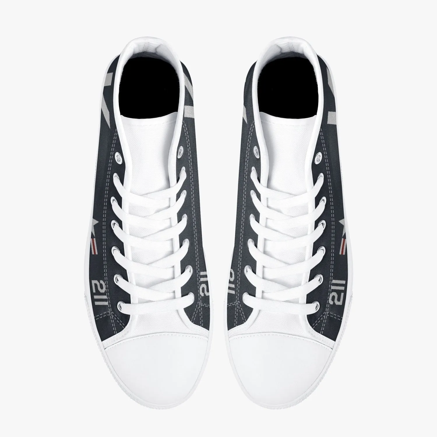 F4U Corsair of Jesse Brown High Top Canvas Shoes