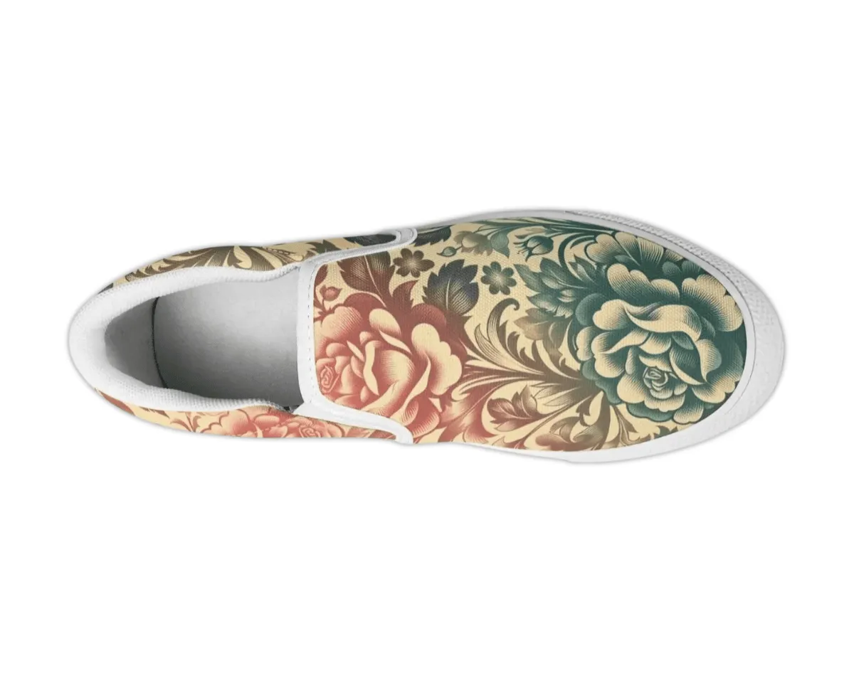 Fading Rose Slip Ons
