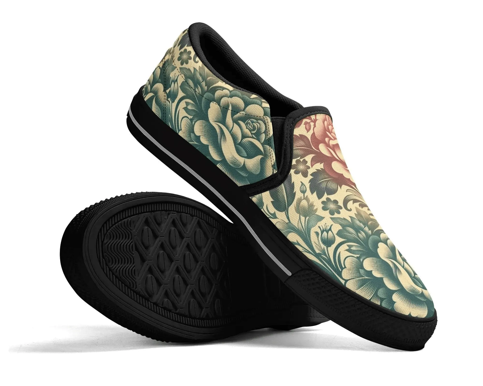 Fading Rose Slip Ons
