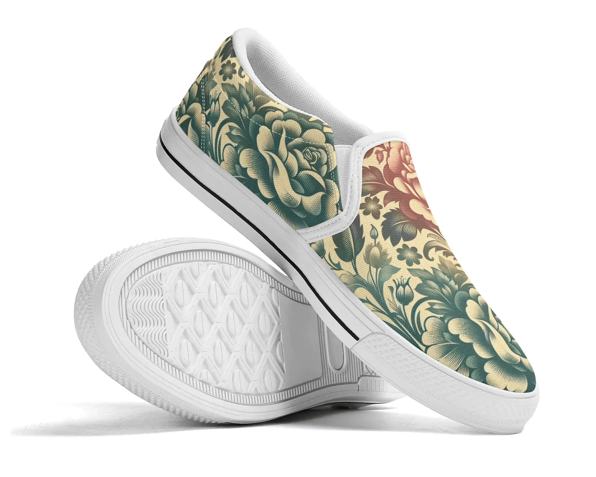 Fading Rose Slip Ons