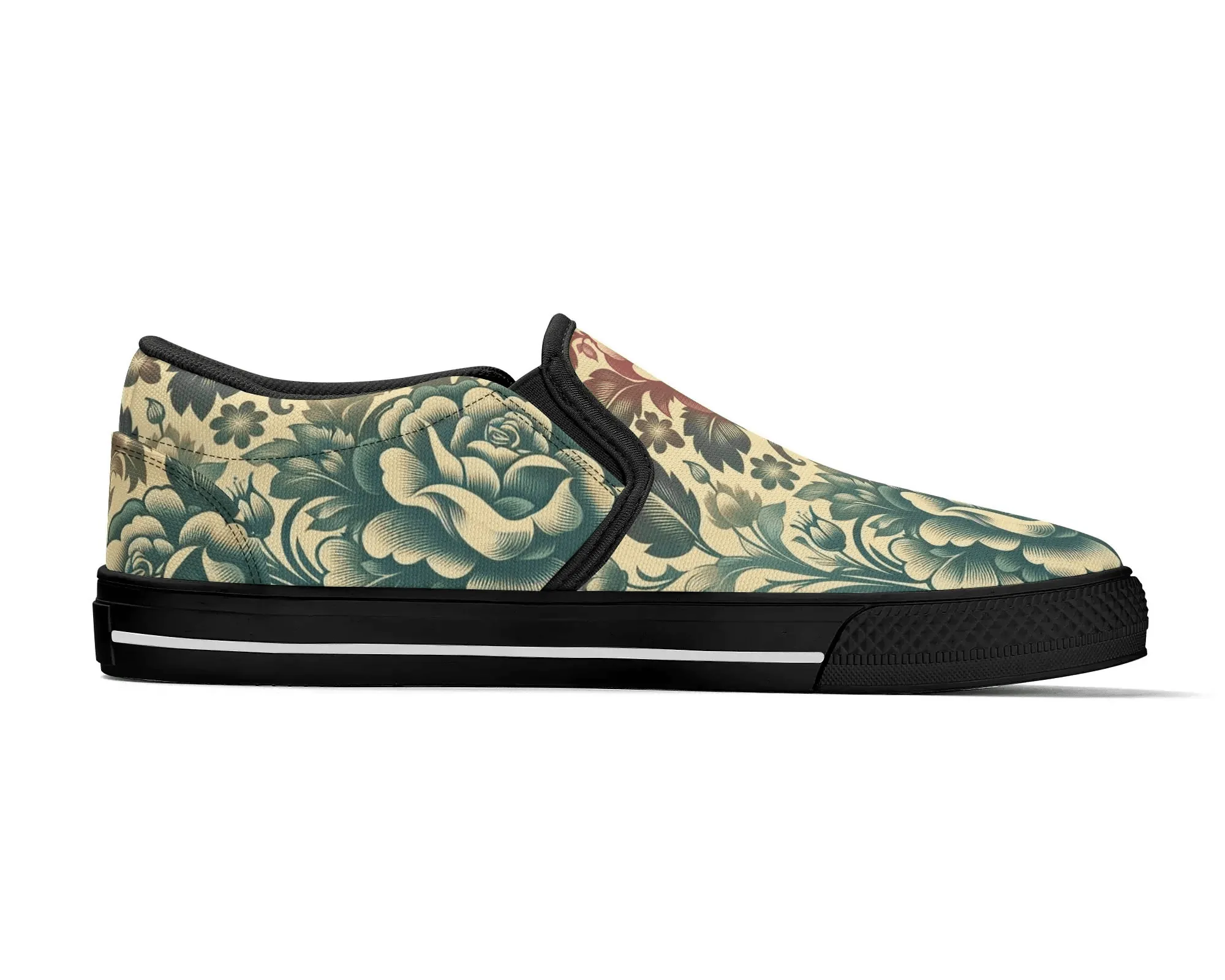 Fading Rose Slip Ons