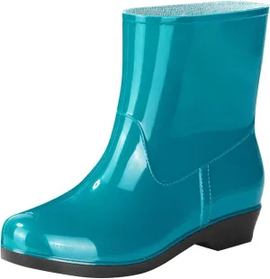 Fashion Rain Boots for Women PVC Durable Waterproof Shoes Comfort Non-Slip Mid Calf Garden Boot Cute Chelsea Booties