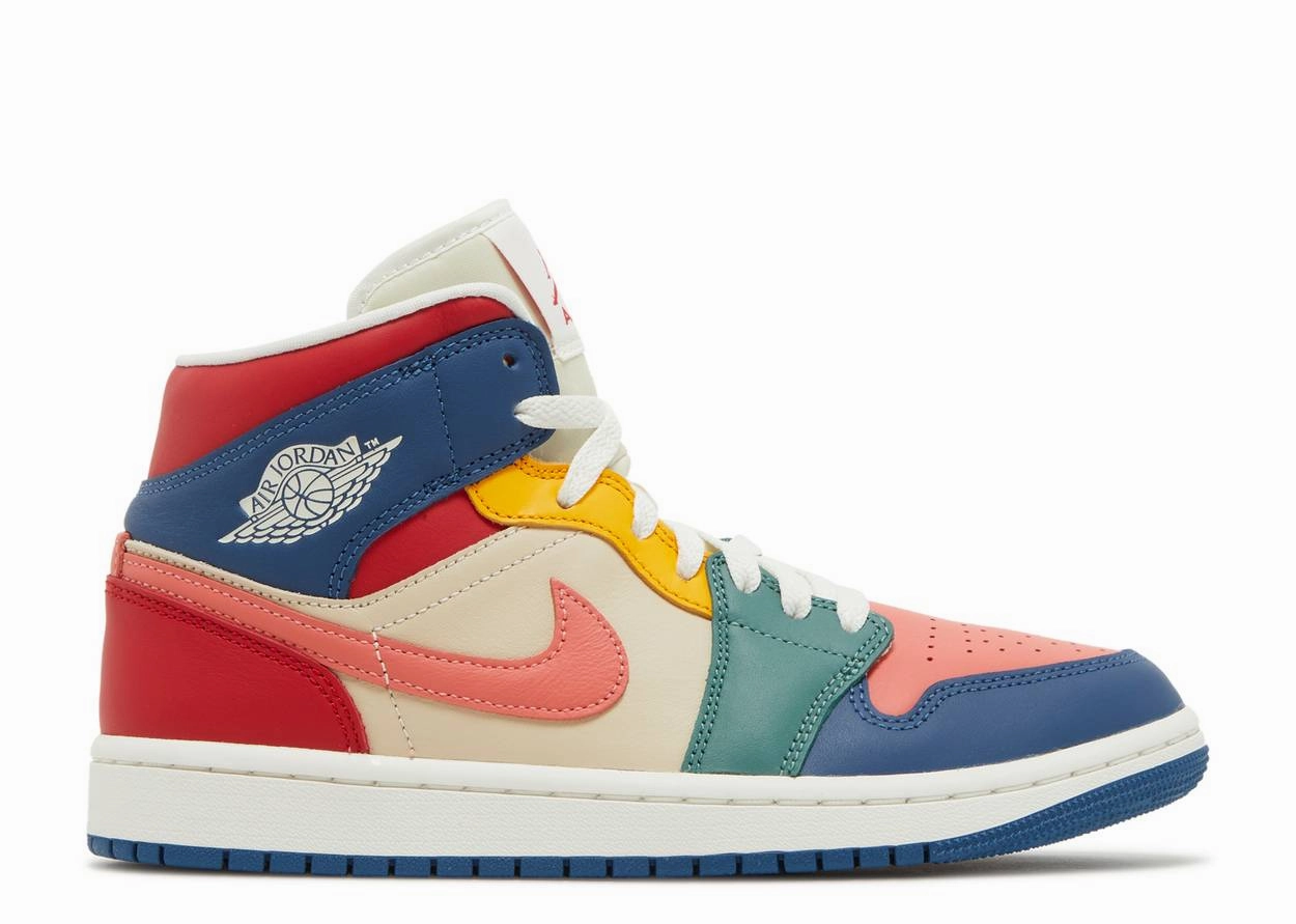 quiet - operation shoes Child - friendly Jordan 1 Mid Multi-Colour 2022 (W)