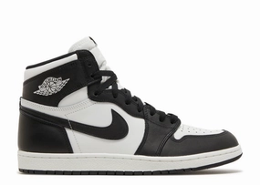 Jordan 1 Retro High 85 Black White running in a cross - country meet shoes Leather Material