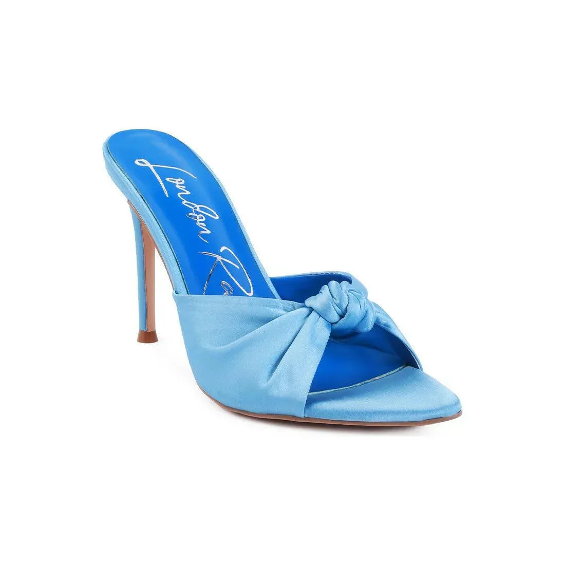 First Crush Satin Knot High Heeled Sandals