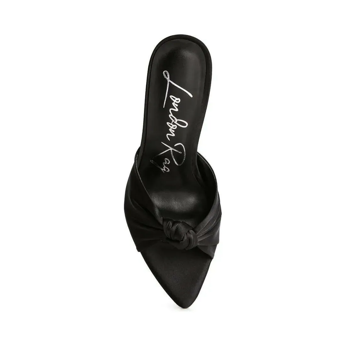 First Crush Satin Knot High Heeled Sandals