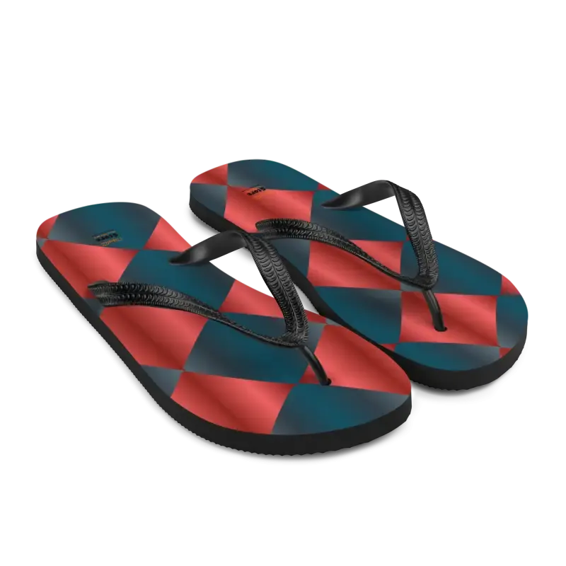 Flaunt your Fab Blue and Red Flip Flops