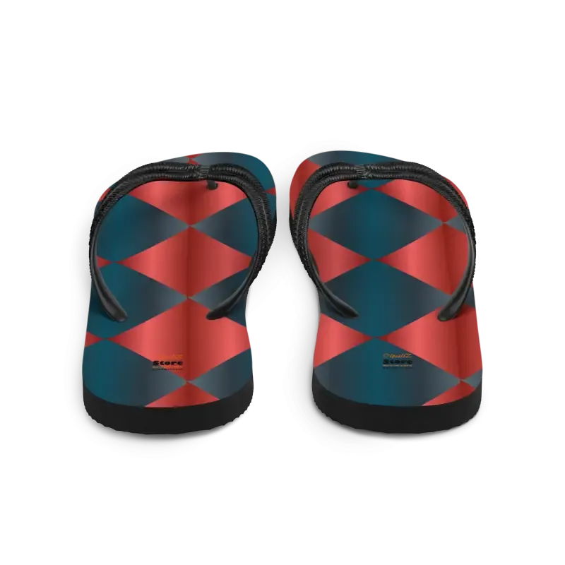Flaunt your Fab Blue and Red Flip Flops