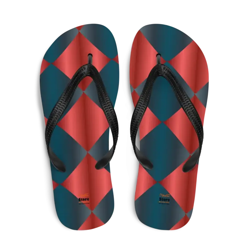 Flaunt your Fab Blue and Red Flip Flops