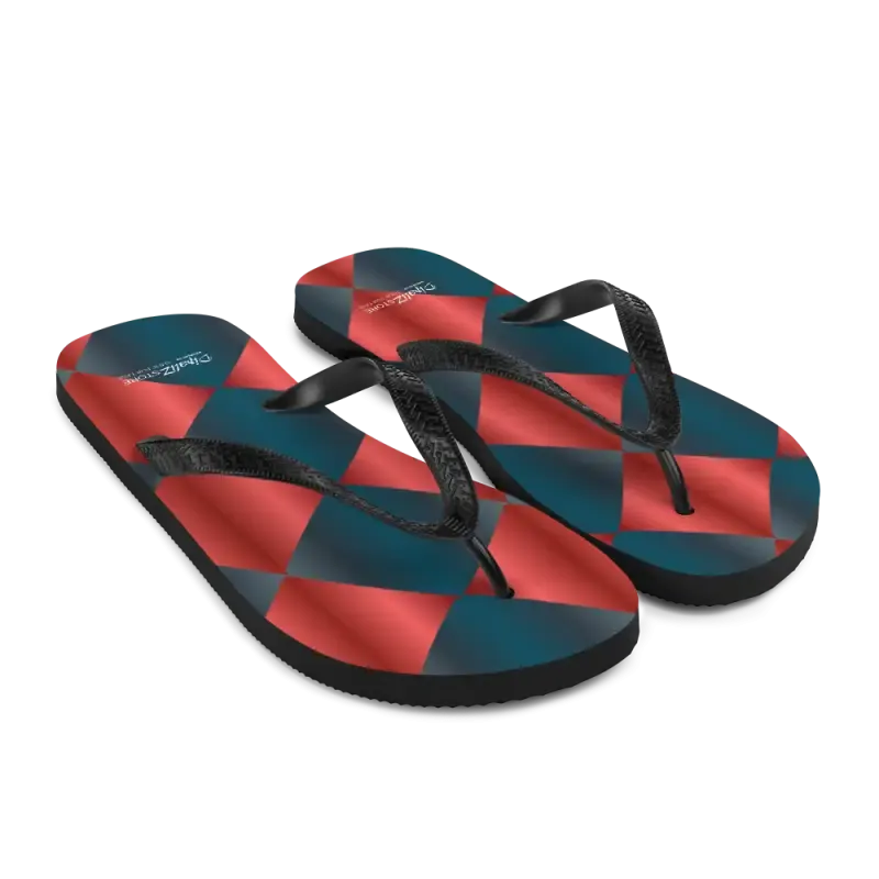 Flaunt your Fab Blue and Red Flip Flops