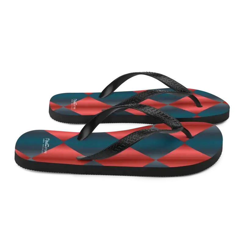 Flaunt your Fab Blue and Red Flip Flops