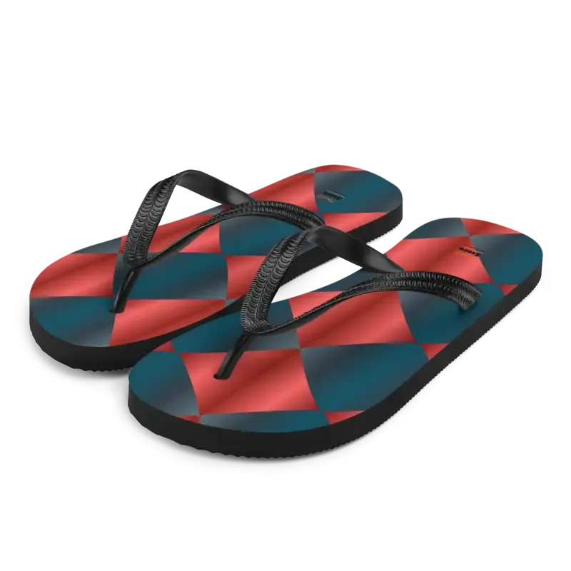 Flaunt your Fab Blue and Red Flip Flops
