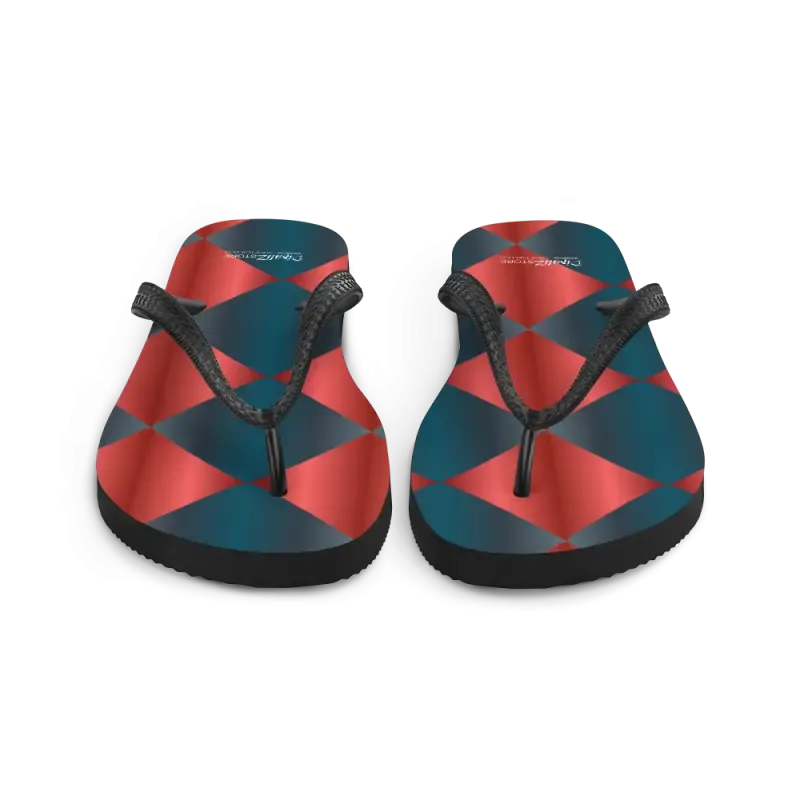 Flaunt your Fab Blue and Red Flip Flops