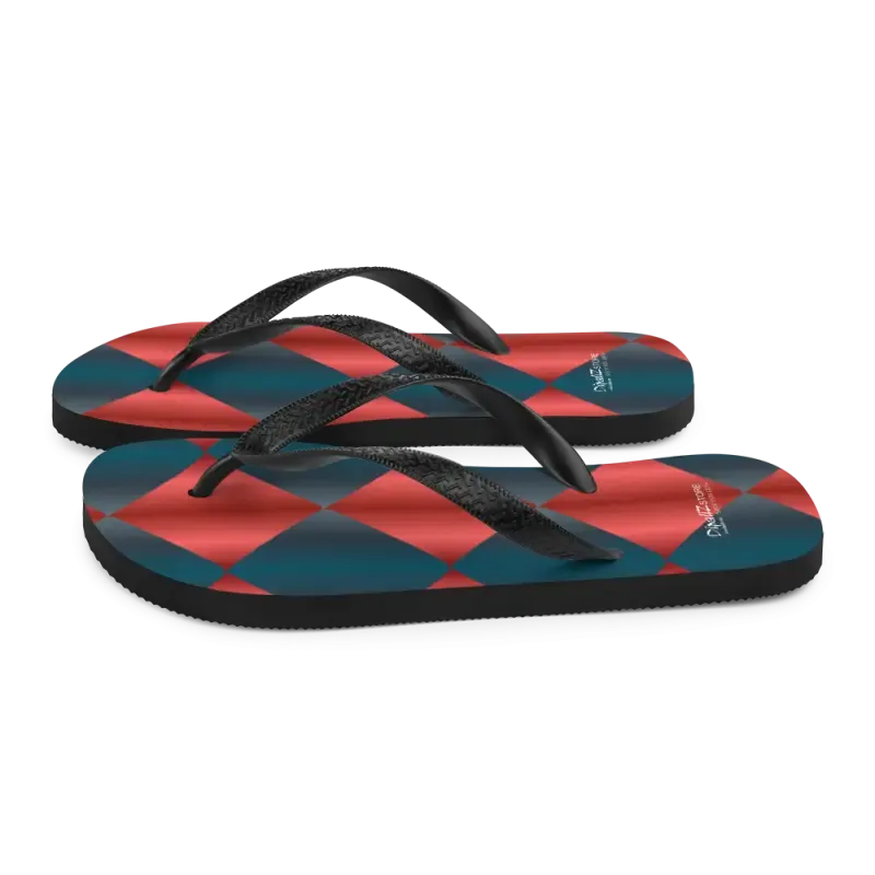 Flaunt your Fab Blue and Red Flip Flops