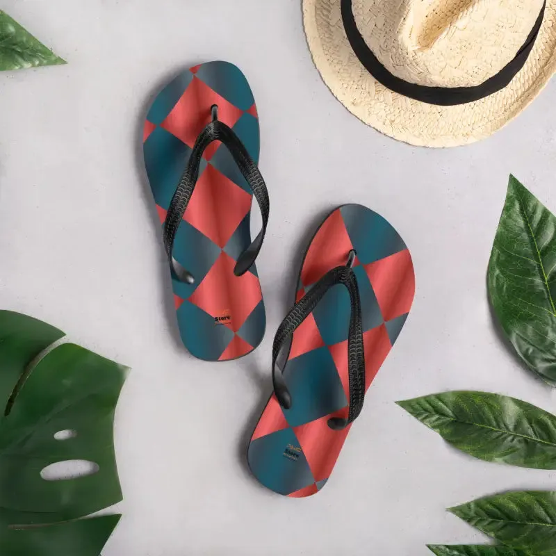 Flaunt your Fab Blue and Red Flip Flops