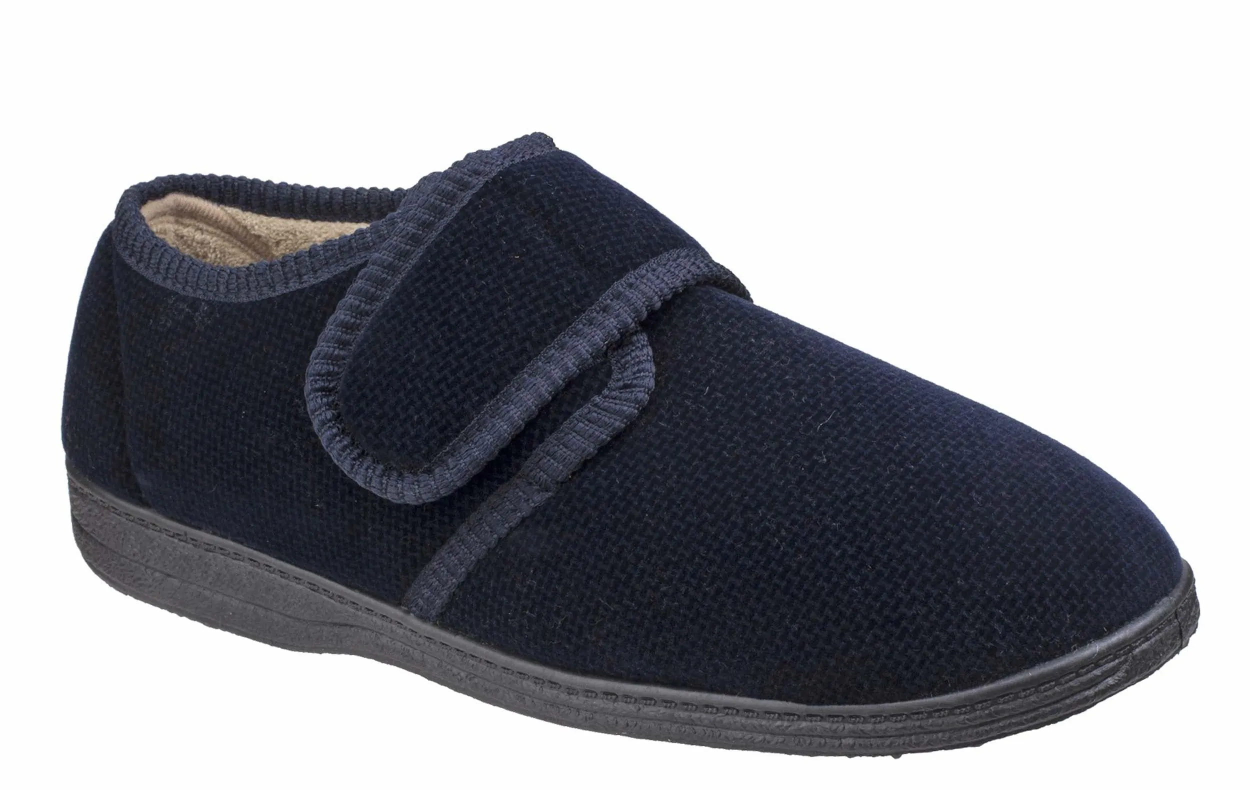 Fleet & Foster Sam Velcro Mens Touch Fastening Slipper
