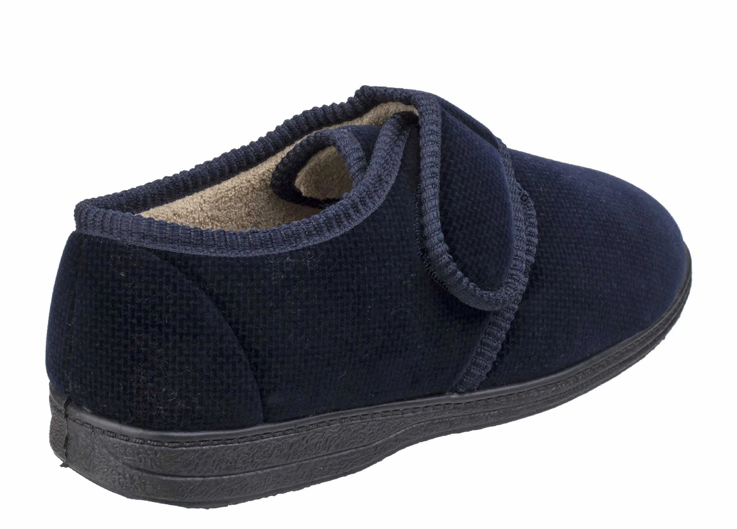 Fleet & Foster Sam Velcro Mens Touch Fastening Slipper