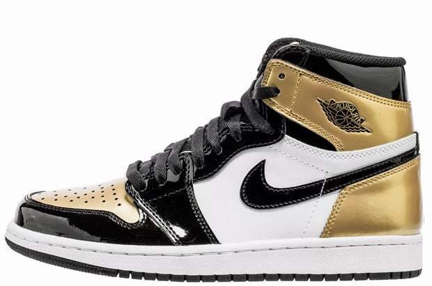 Slip   On Design Air Jordan 1 Retro NRG 'Gold Toe'