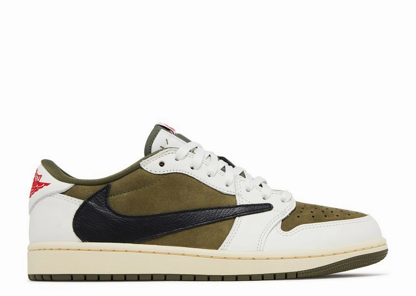 Jordan 1 Retro Low OG SP Travis Scott Medium Olive (Prerowned Size 10.5) Weather Resistant Finish