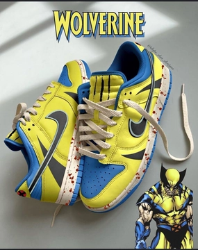 open - toe shoes Nike dunk low WOLVERINE DEADPOOL custome