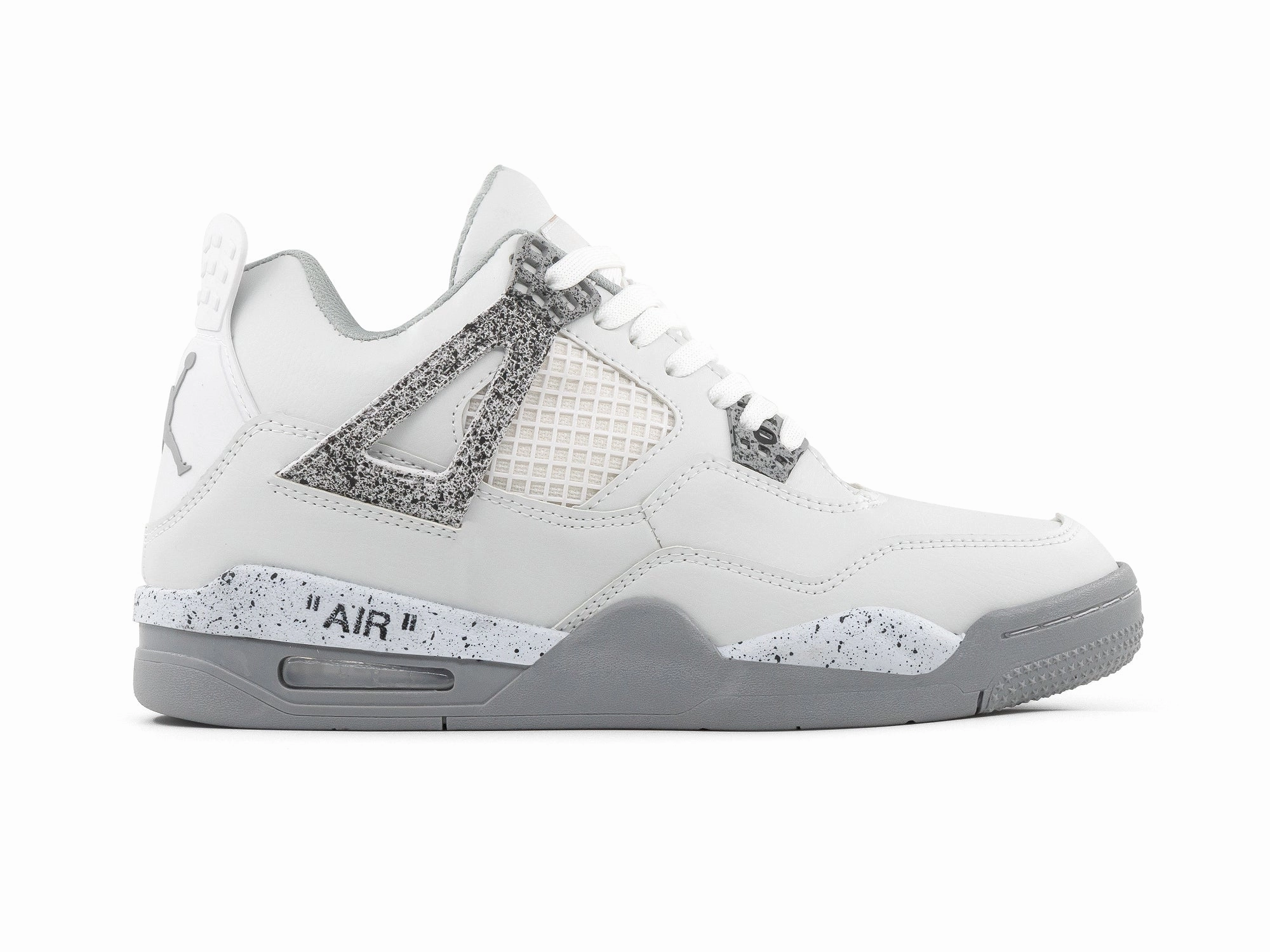 Go Sport Signature Style Tenis Retro 4 Blanco Gris Jaspeado