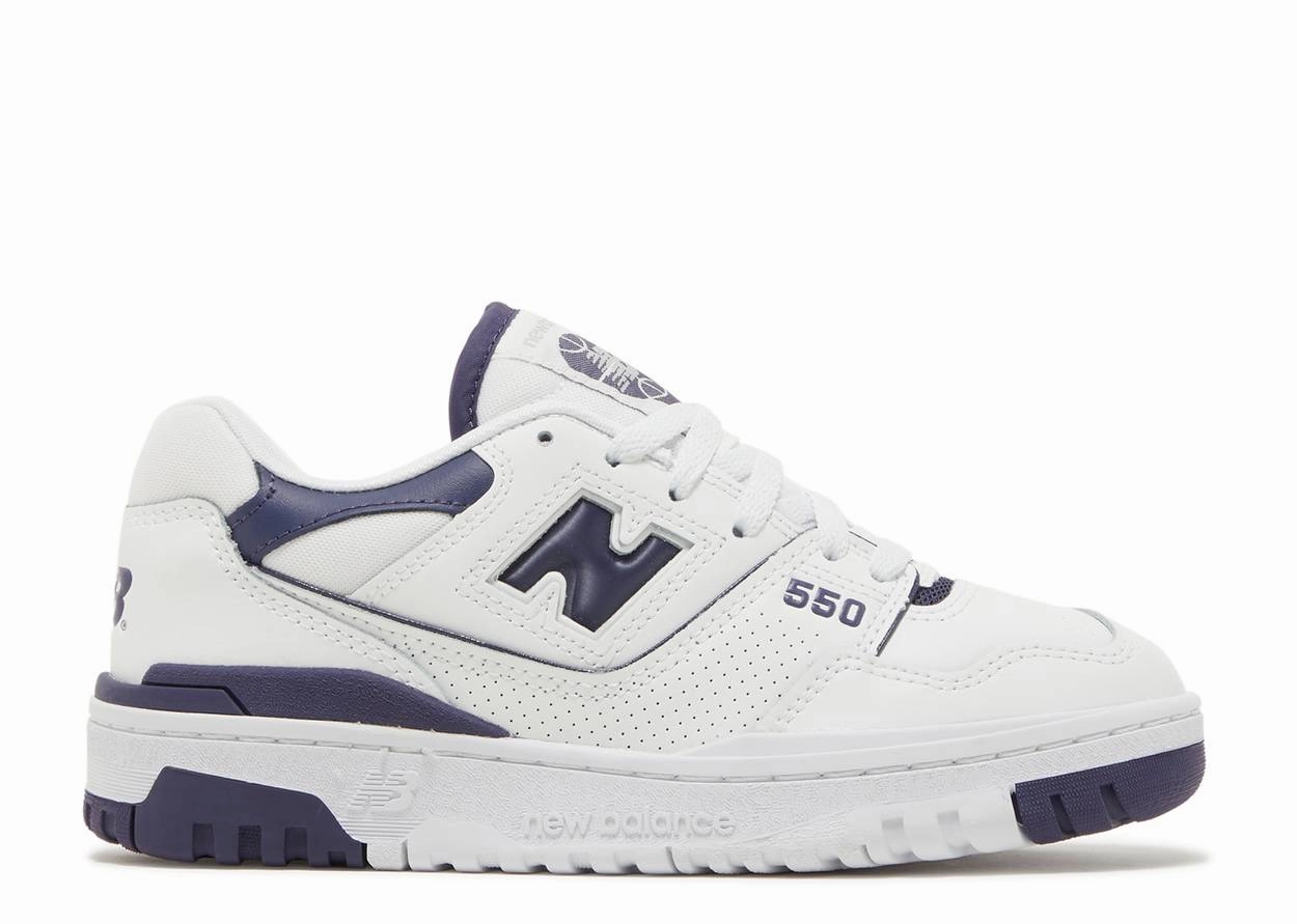 New Balance 550 White Dark Mercury (W) Vulcanized Sole