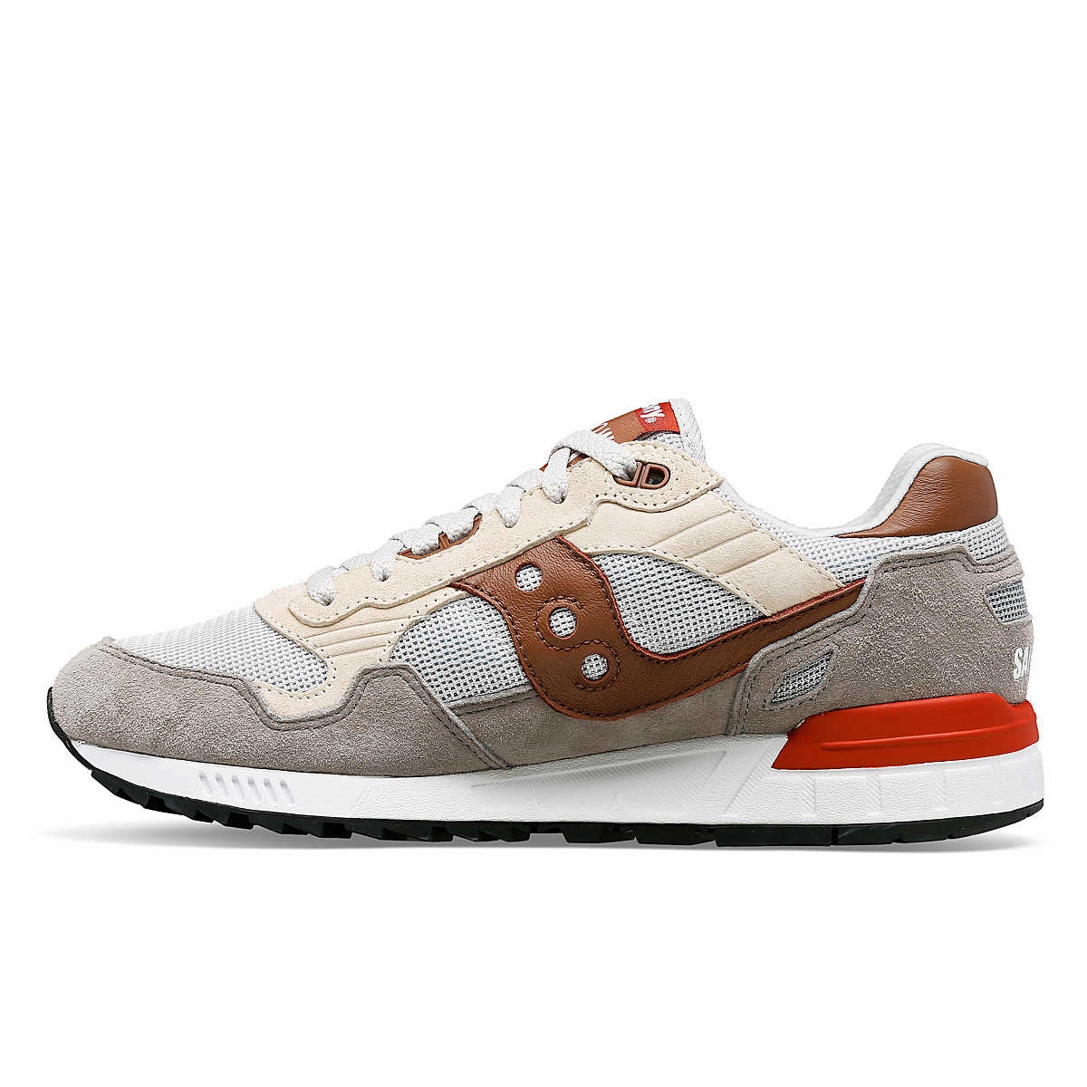 aluminum - reinforced shoes enjoyable running experience Saucony Shadow 5000 'Grey/Brown'