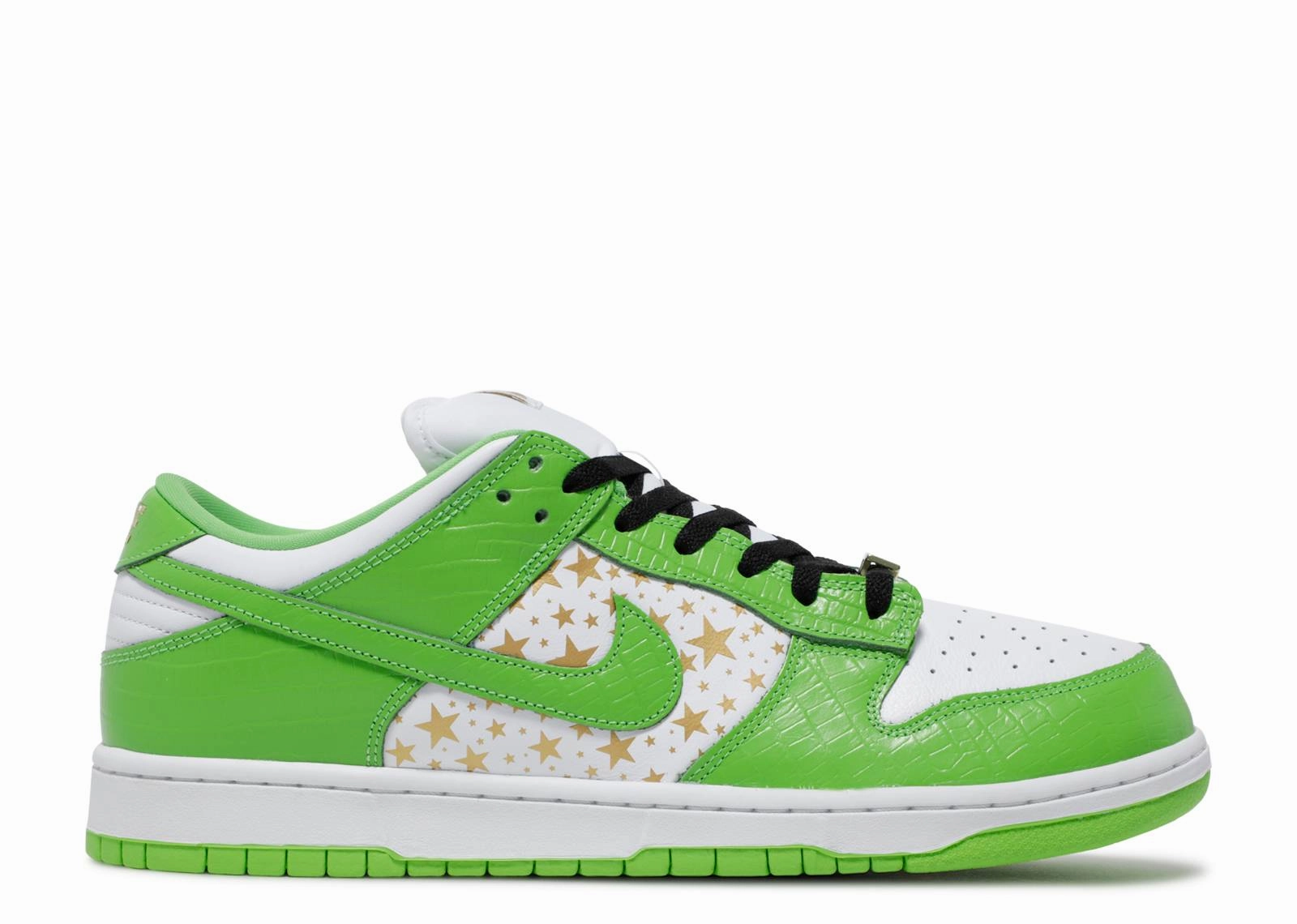 vintage - style shoes color - green Nike SB Dunk Low Supreme Stars Mean Green (2021)