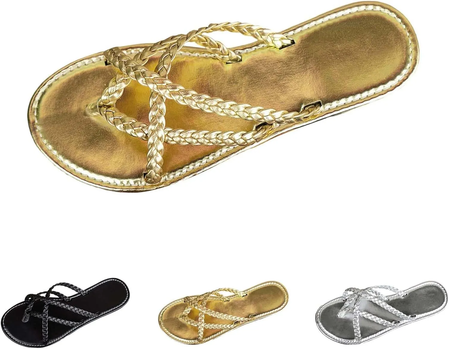 Flip Flops for Women Men's Fashion Spliced Soft Sole Flip Flops Outdoor Beach Flip Flops Walking Sandals Women