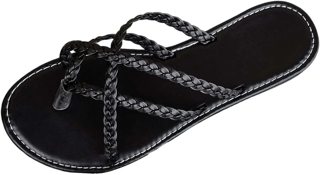 Flip Flops for Women Men's Fashion Spliced Soft Sole Flip Flops Outdoor Beach Flip Flops Walking Sandals Women