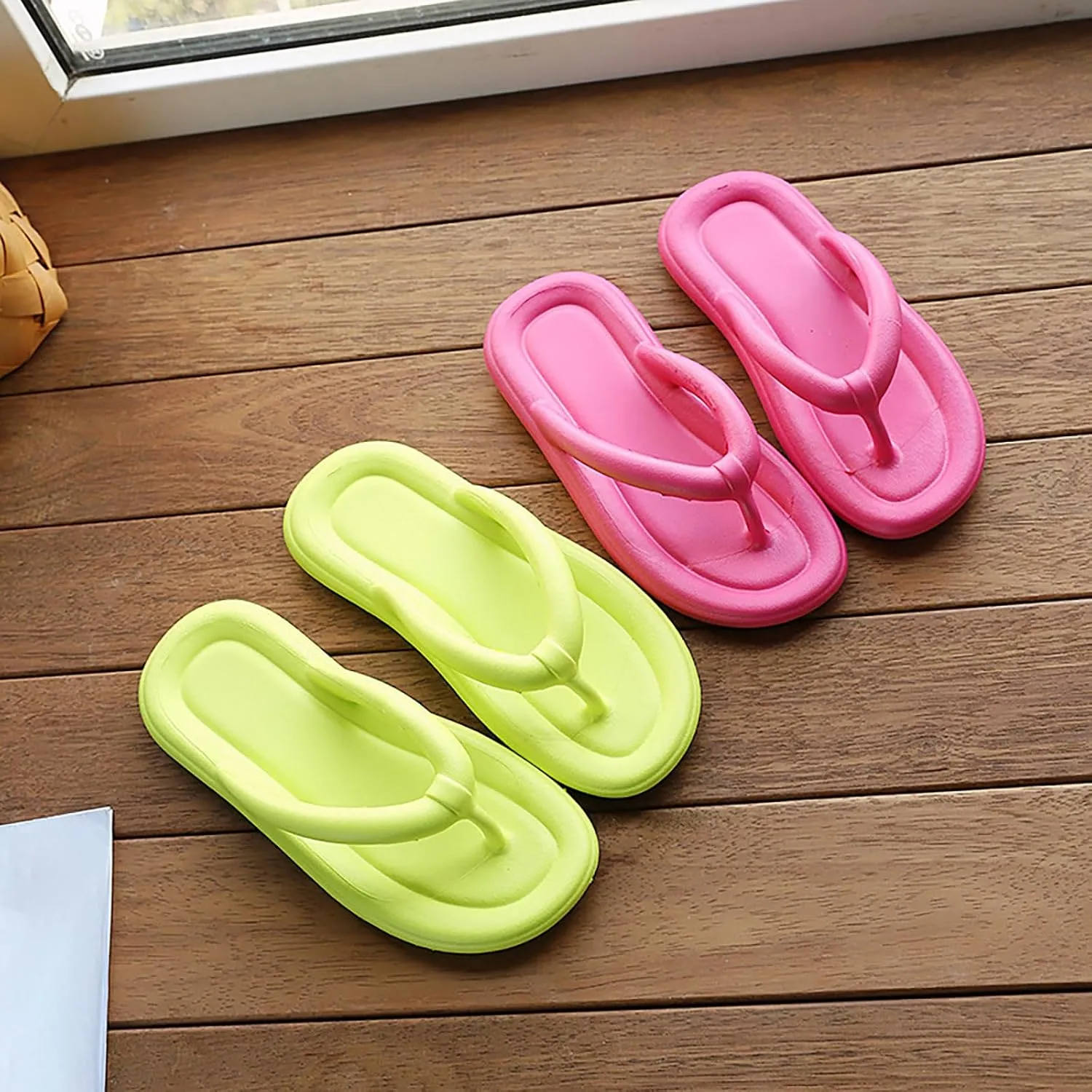 Flip Flops for Women New Summer Women Wearing Flatform Bottomed Sandals Slippers Fuzzy Open Toe Slippers for Wide