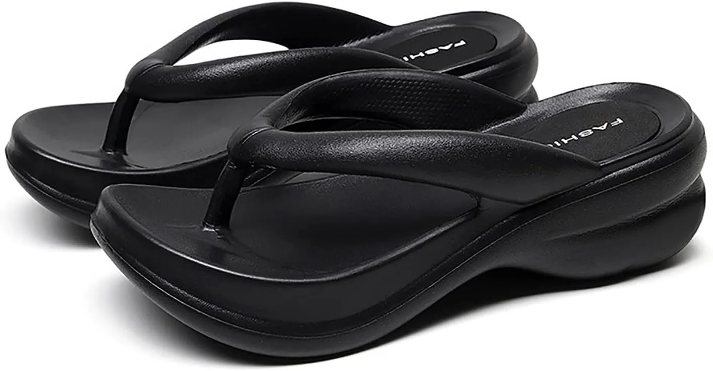 Flip Flops for Women Womens Sandals Wide Width Comfort Beach Thong Sandals Indoor Outdoor Womens Sandles Slip on Lightweight Athletic Thong Arch Support Slippers Women