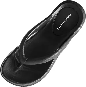 Flip Flops for Women Womens Sandals Wide Width Comfort Beach Thong Sandals Indoor Outdoor Womens Sandles Slip on Lightweight Athletic Thong Arch Support Slippers Women