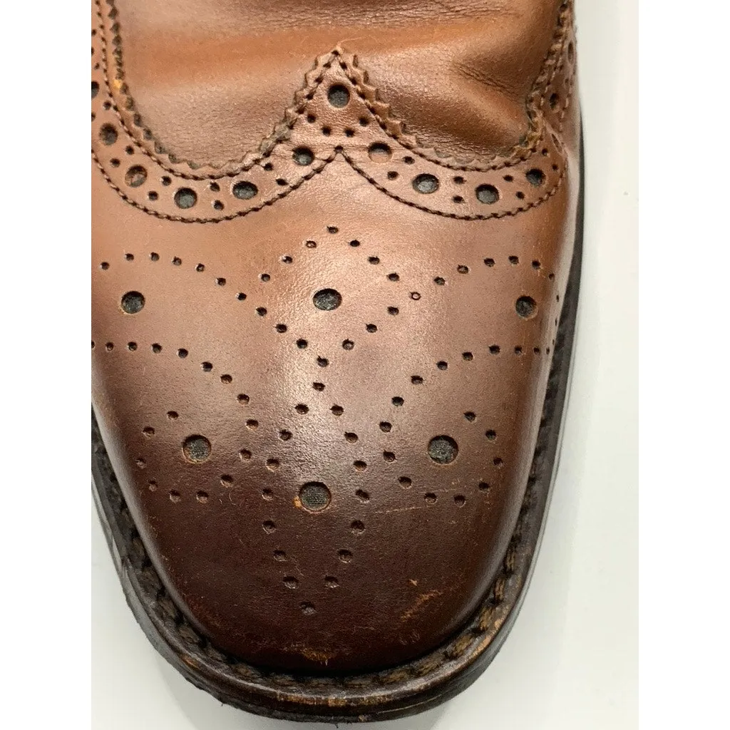 FLORSHEIM Men’s Dark Brown Leather Round Wingtip Toe Lace-Up Oxfords SZ  10