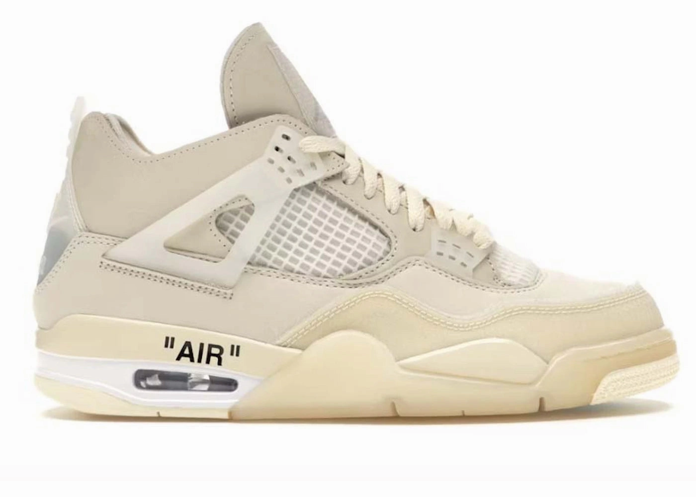 High Abrasion Resistance Jordan 4 Retro Off-White Sail (Women's) (Preowned Size 10.5M/12W)