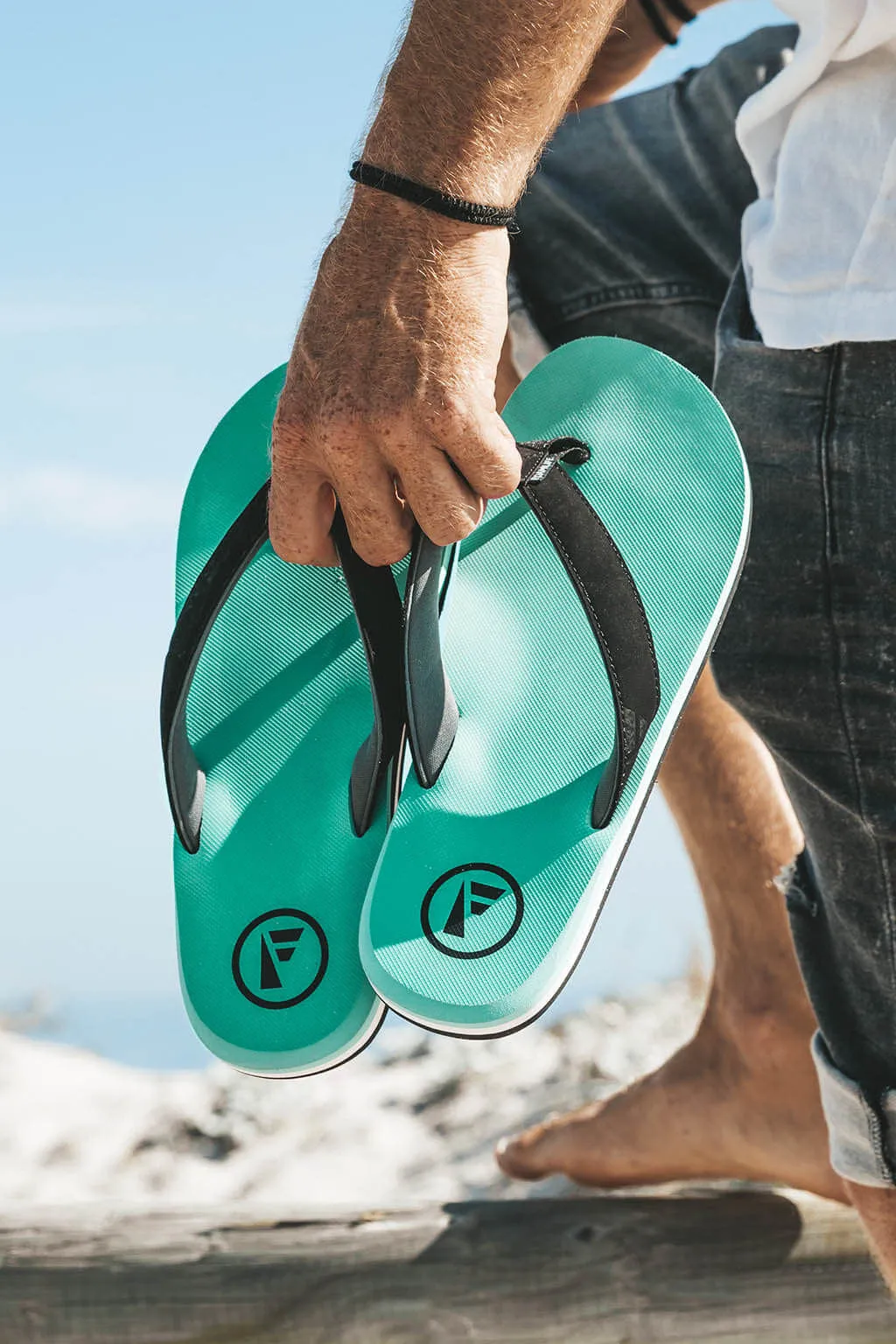 Foamlife Mens 'Traa' Flip Flops - Spearmint