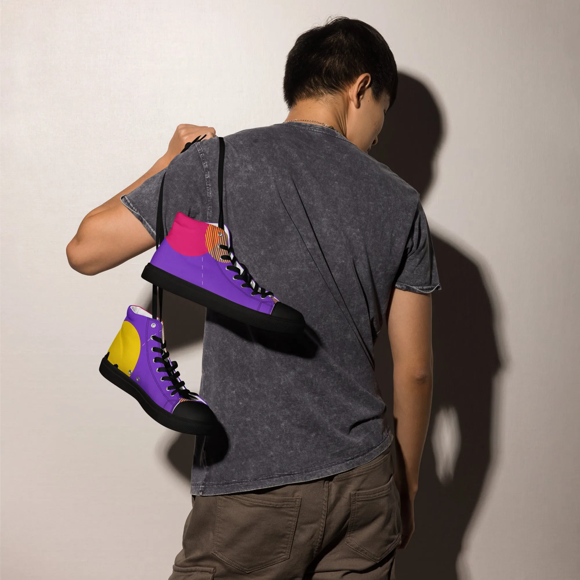 FOLLOW YOUR HEART Men’s High Top Canvas Shoes