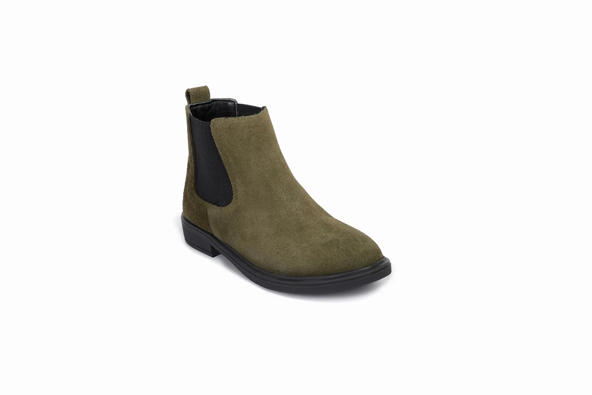 FOOT FEDERATION CHELSEA KIDS' BOOT SUEDE ARMY GREEN