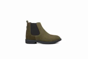 FOOT FEDERATION CHELSEA KIDS' BOOT SUEDE ARMY GREEN