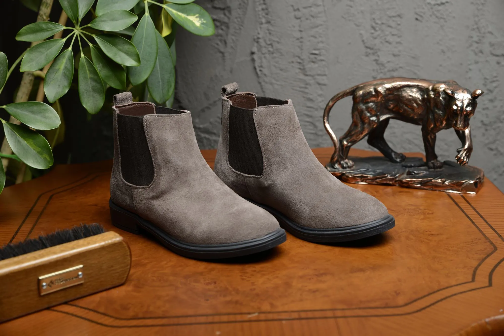 FOOT FEDERATION CHELSEA KIDS' BOOT SUEDE MINK GRAY