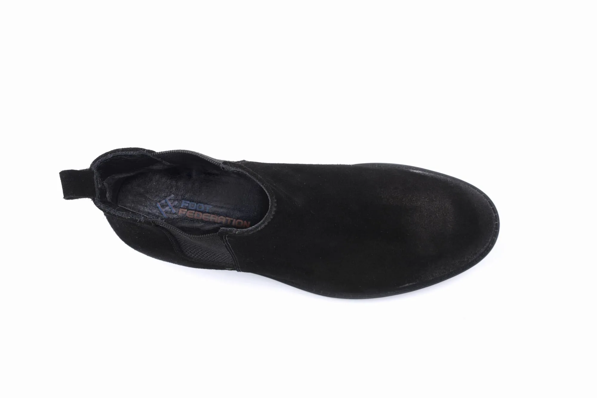 FOOT FEDERATION CHELSEA MENS BOOT SUEDE BLACK