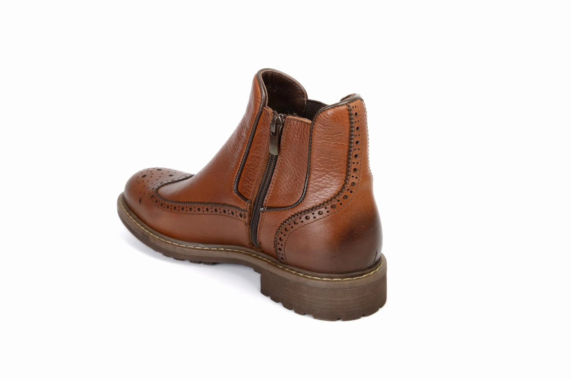 FOOT FEDERATION CHELSEA WINGTIP MENS BOOT TOBACCO