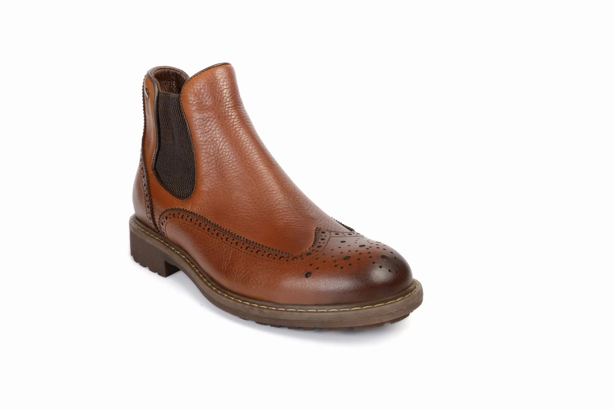 FOOT FEDERATION CHELSEA WINGTIP MENS BOOT TOBACCO